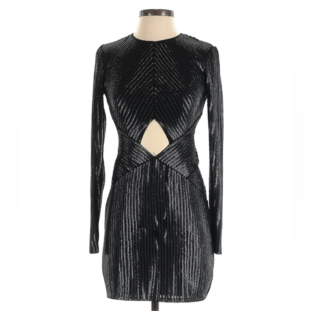 EXPRESS Sequin mini keyhole dress SIZE 4